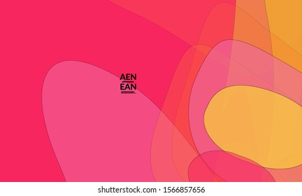 Cover template with pastel colored transparent overlapping shapes creating vector mixture of acrylic paint or watercolor effect. Marble texture flat colors simple organic shapes. Nature earth design.