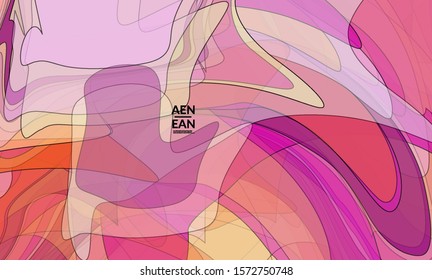 Cover template with pastel colored transparent overlapping shapes creating vector mixture of acrylic paint or watercolor effect. Marble texture flat colors simple organic shapes. Nature earth design.