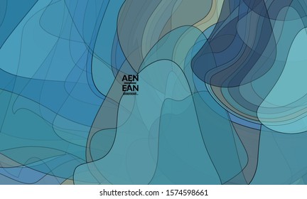 Cover template with pastel colored transparent overlapping shapes creating vector mixture of acrylic paint or watercolor effect. Marble texture flat colors simple organic shapes. Nature earth design.