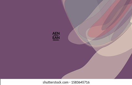 Cover template with pastel colored transparent overlapping shapes creating vector mixture of acrylic paint or watercolor effect. Marble texture flat colors simple organic shapes. Nature earth design.