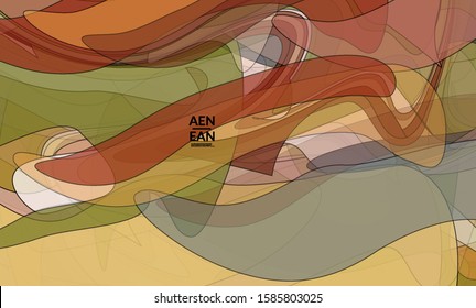 Cover template with pastel colored transparent overlapping shapes creating vector mixture of acrylic paint or watercolor effect. Marble texture flat colors simple organic shapes. Nature earth design.