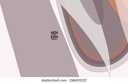 Cover template with pastel colored transparent overlapping shapes creating vector mixture of acrylic paint or watercolor effect. Marble texture flat colors simple organic shapes. Nature earth design.