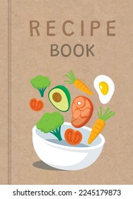 Cover template recipe book design