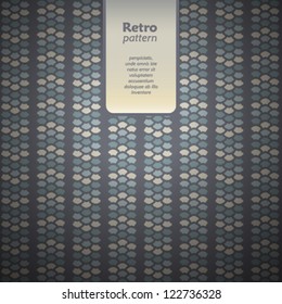 Cover template with retro seamless pattern.