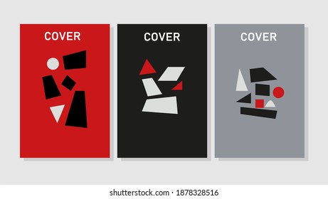 Cover template sets, geometric vector abstract backgrounds. Flyers, presentations, brochures, banners, poster designs,notebook,and others 