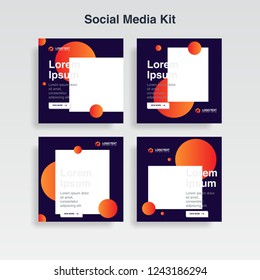 cover template, social media kit, cover design, banner, memphis background
