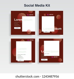 cover template, social media kit, cover design, banner, memphis background