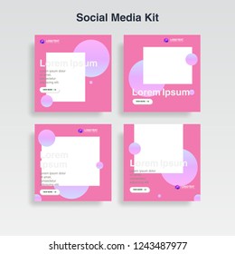 Cover Template Social Media Kit Cover Stock Vector (Royalty Free ...