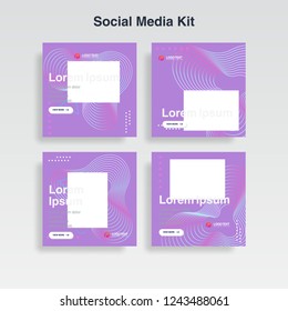cover template, social media kit, cover design, banner, memphis background