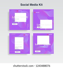 cover template, social media kit, cover design, banner, memphis background