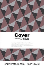 Cover template with triangle abstract design layout for book, brochure, report or poster.