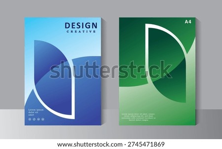 Cover template vector design, Brochure, Annual Report, Magazine, Poster, Corporate Presentation, Portfolio, Flyer, print ready green and blue colour, vector eps 10