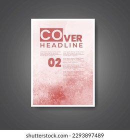 Cover template with watercolor background. Design for your cover, date, postcard, banner, logo.