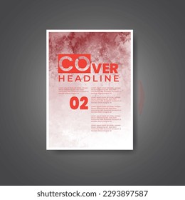 Cover template with watercolor background. Design for your cover, date, postcard, banner, logo.