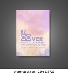 Cover template with watercolor background. Design for your cover, date, postcard, banner, logo.