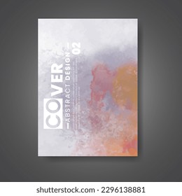 Cover template with watercolor background. Design for your cover, date, postcard, banner, logo.
