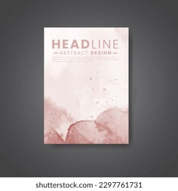 Cover template with watercolor background. Design for your cover, date, postcard, banner, logo.