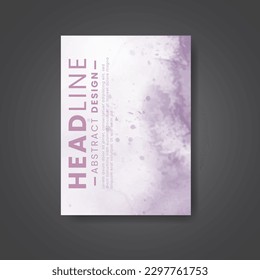 Cover template with watercolor background. Design for your cover, date, postcard, banner, logo.