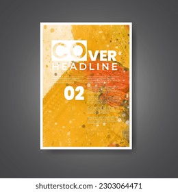 Cover template with watercolor background. Design for your cover, date, postcard, banner, logo.