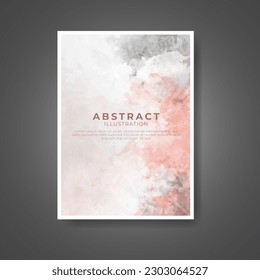 Cover template with watercolor background. Design for your cover, date, postcard, banner, logo.