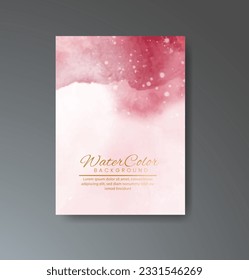 Cover template with watercolor background. Design for your cover, date, postcard, banner, logo.