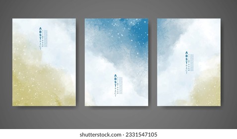 Cover template with watercolor background. Design for your cover, date, postcard, banner, logo.