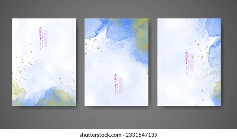 Cover template with watercolor background. Design for your cover, date, postcard, banner, logo.