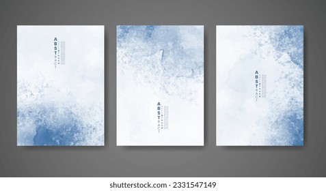 Plantilla de portada con fondo de acuarela. Diseño para su portada, fecha, postal, banner, logotipo.