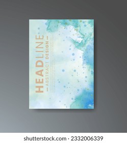 Cover template with watercolor background. Design for your cover, date, postcard, banner, logo.