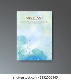 Cover template with watercolor background. Design for your cover, date, postcard, banner, logo.