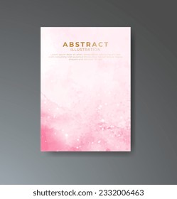 Cover template with watercolor background. Design for your cover, date, postcard, banner, logo.