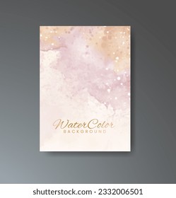 Cover template with watercolor background. Design for your cover, date, postcard, banner, logo.