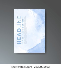 Cover template with watercolor background. Design for your cover, date, postcard, banner, logo.