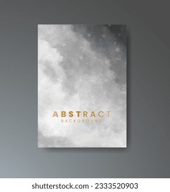 Plantilla de portada con fondo de acuarela. Diseño para su portada, fecha, postal, banner, logotipo.