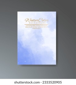 Cover template with watercolor background. Design for your cover, date, postcard, banner, logo.