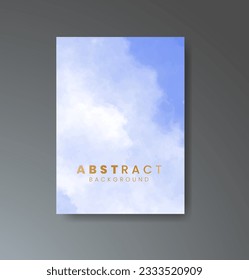 Cover template with watercolor background. Design for your cover, date, postcard, banner, logo.