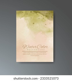 Cover template with watercolor background. Design for your cover, date, postcard, banner, logo.
