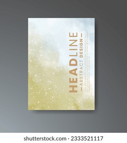 Cover template with watercolor background. Design for your cover, date, postcard, banner, logo.