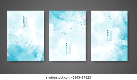 Cover template with watercolor background. Design for your cover, date, postcard, banner, logo.