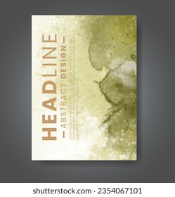Cover template with watercolor background. Design for your cover, date, postcard, banner, logo.