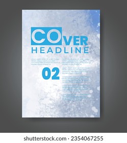 Cover template with watercolor background. Design for your cover, date, postcard, banner, logo.