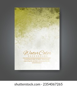 Cover template with watercolor background. Design for your cover, date, postcard, banner, logo.
