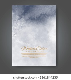 Cover template with watercolor background. Design for your cover, date, postcard, banner, logo.