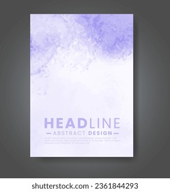 Plantilla de portada con fondo de acuarela. Diseño para su portada, fecha, postal, banner, logotipo.