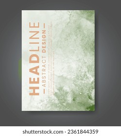 Cover template with watercolor background. Design for your cover, date, postcard, banner, logo.