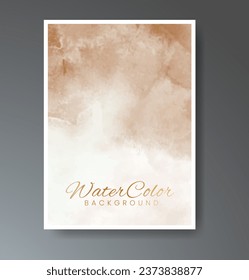 Cover template with watercolor background. Design for your cover, date, postcard, banner, logo.