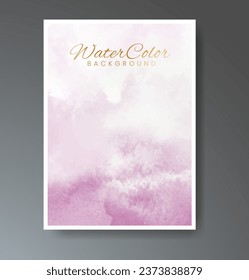 Cover template with watercolor background. Design for your cover, date, postcard, banner, logo.