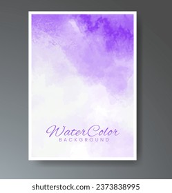 Cover template with watercolor background. Design for your cover, date, postcard, banner, logo.