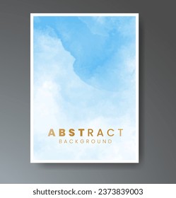 Cover template with watercolor background. Design for your cover, date, postcard, banner, logo.