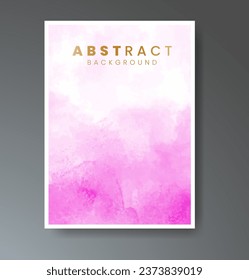 Cover template with watercolor background. Design for your cover, date, postcard, banner, logo.